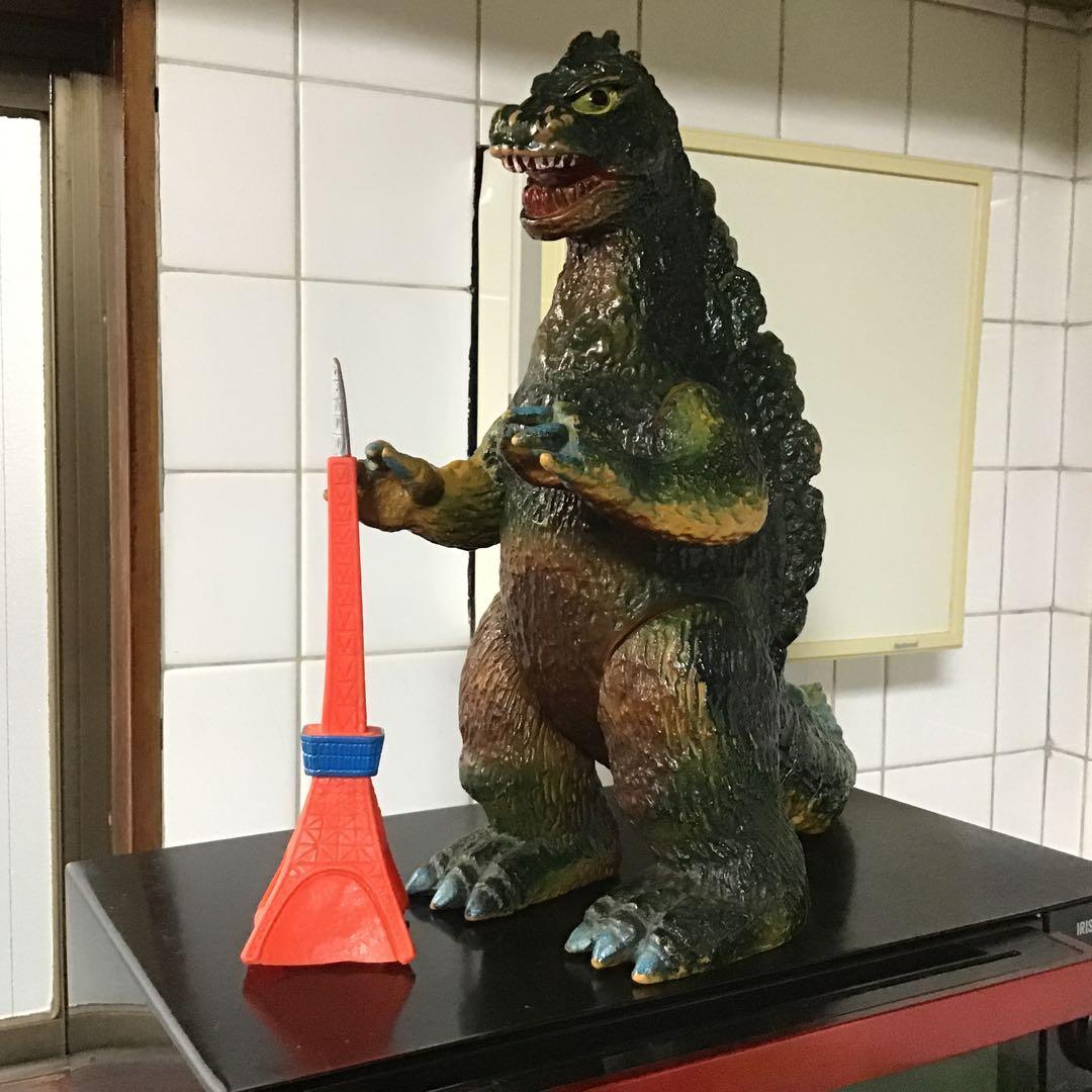 ブルマァク 当時物　ジャイアントゴジラ　約30cm 東京タワー付き　プロフ必読
