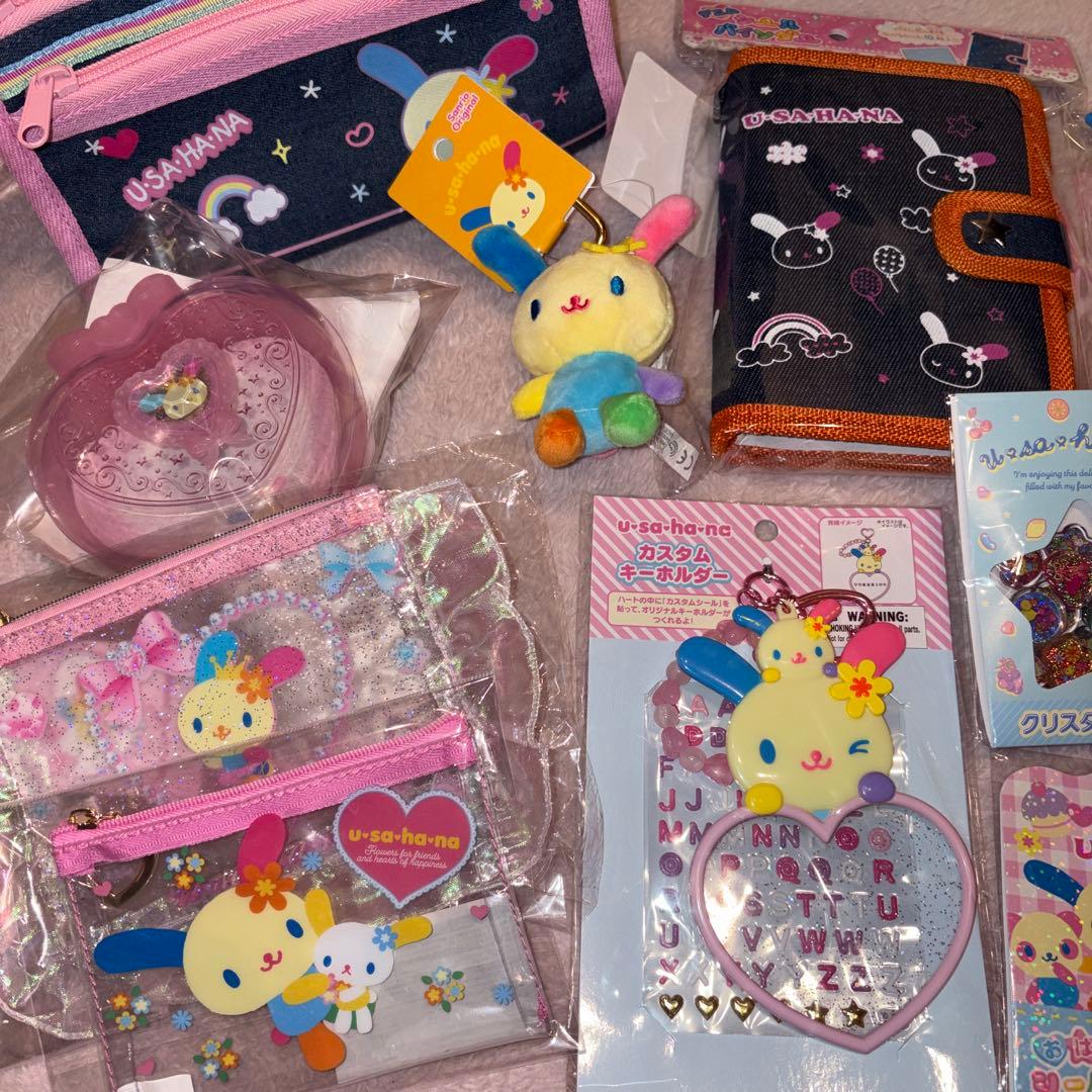 デニム シールバインダー うさはな ウサハナ シール メモ帳 ポーチ