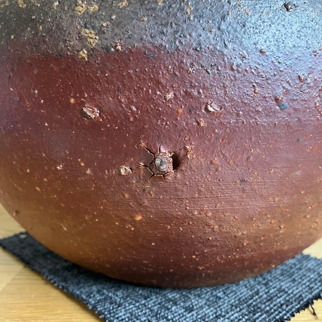 備前焼 壺 花瓶 松田華山造 ※ 美術品・アンティーク・コレクション