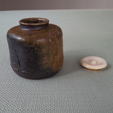 39 茶道 備前茶入 ・ 岸本昭彦作 ( 新品未使用品 )