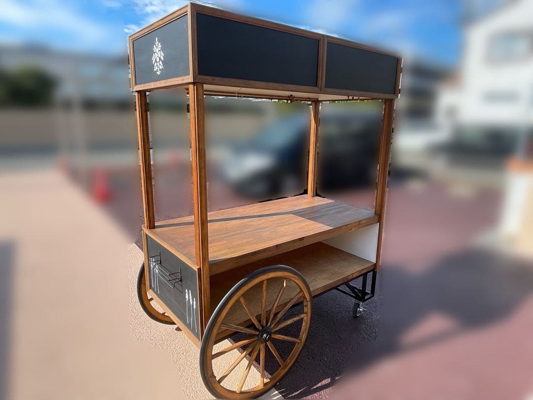 下部のみ】木製キッチンワゴン屋台マルシェ カントリースタイル