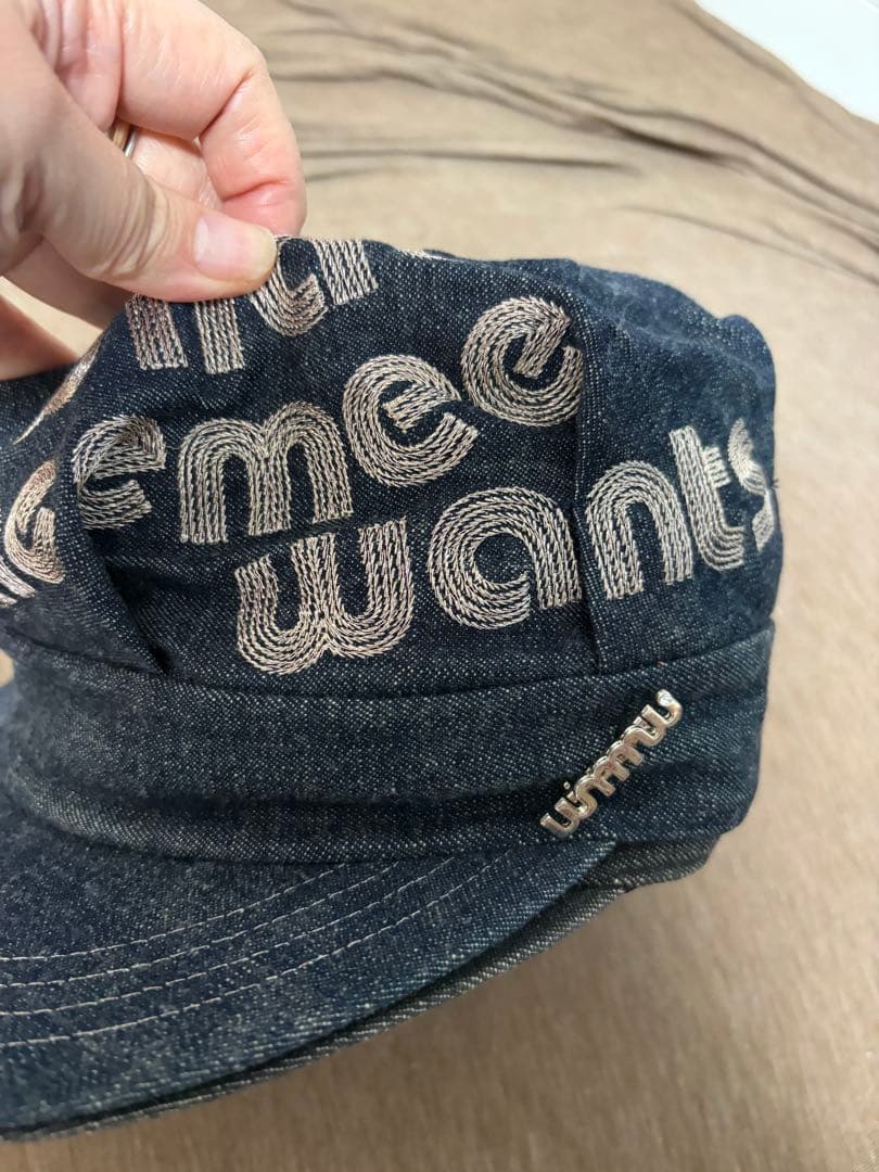 WMMW 吉田美和 キャスケット帽デニム生地 ブローチ付き - メルカリ