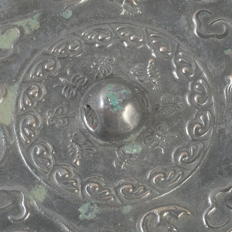 中国 古銅青銅 神獣文 銅鏡 古鏡 紙鎮 文鎮 時代箱付 M 9273E - メルカリ