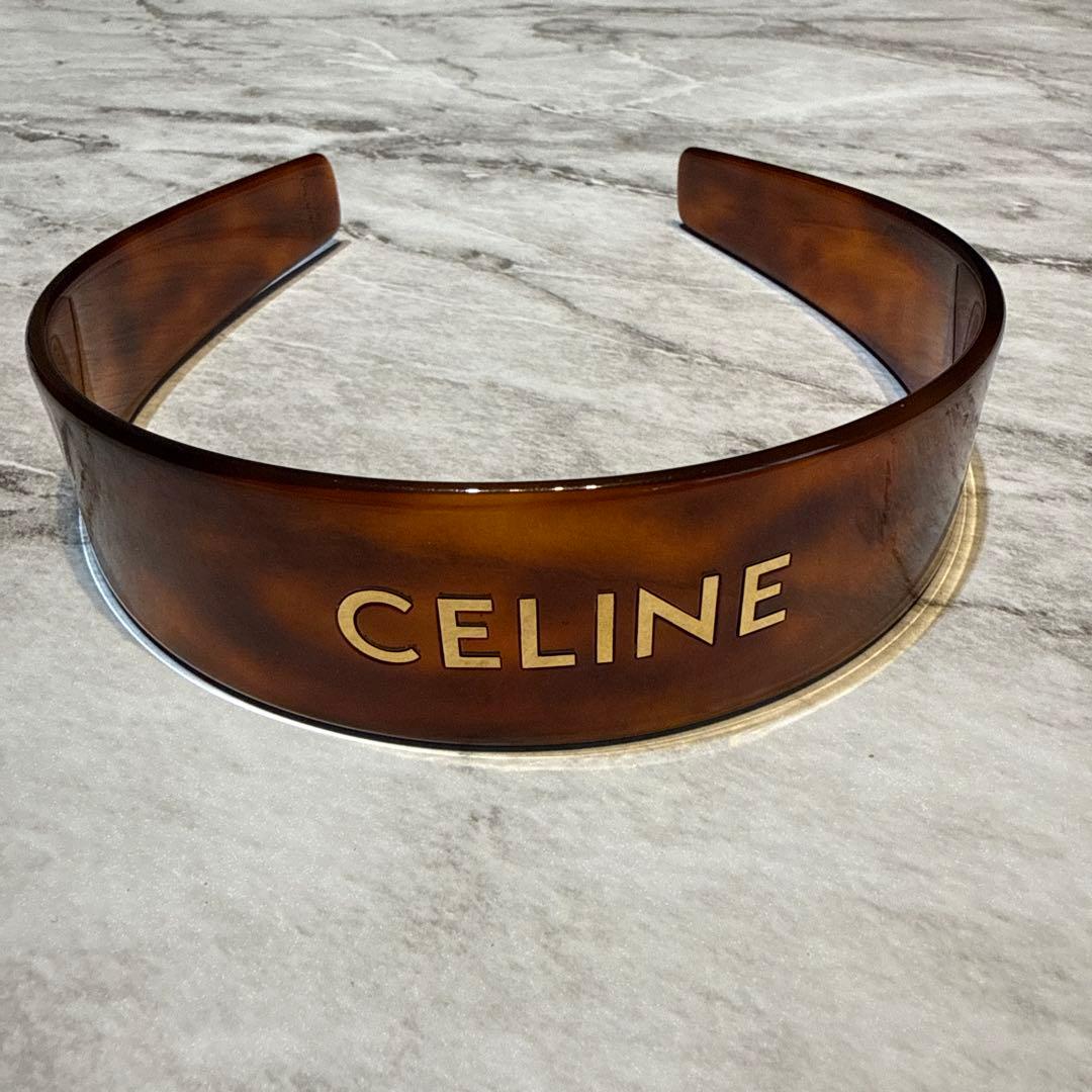 CELINE ヘアアクセサリー ヘッドバンド / アセテート＆スチール