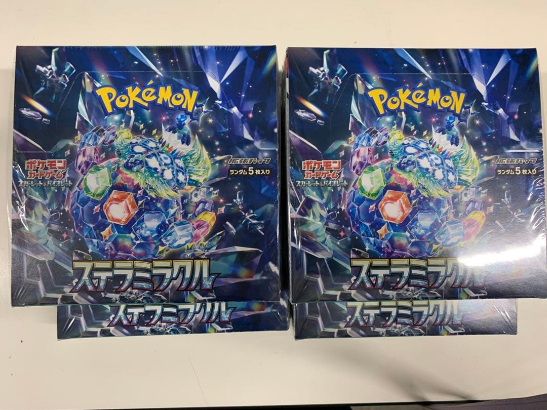 ポケモンカードステラミラクル新品未使用シュリンク付き4ホックスセット