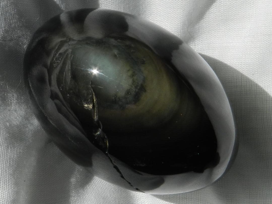 十勝石 れいろう レイロウ 玲瓏 レインボー オブシディアン 黒曜石 167g