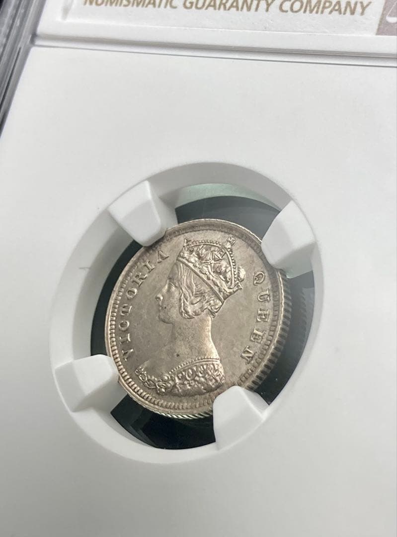 NGC MS63】1888年 イギリス 香港 ヴィクトリア女王 10セント銀貨