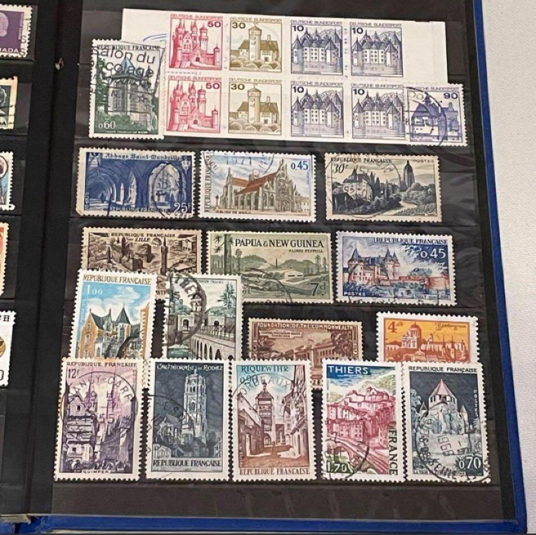 切手外国1冊291枚まとめ売り切手コレクションアルバム