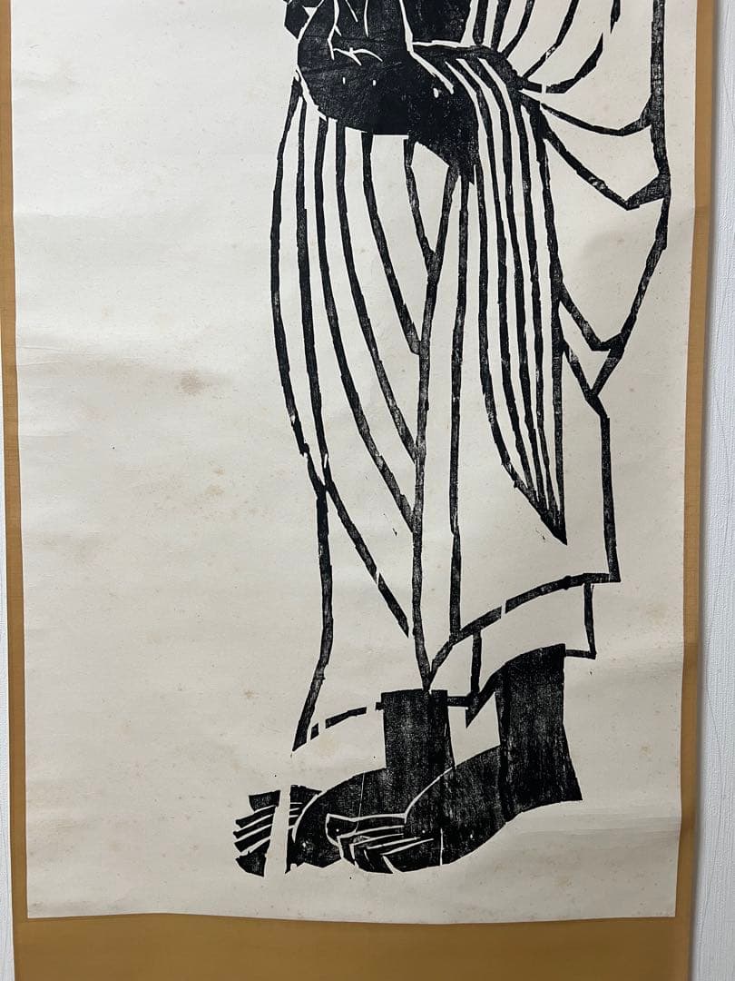 掛け軸 版画 大幅［羅漢図］版画 木箱付き！ - メルカリ