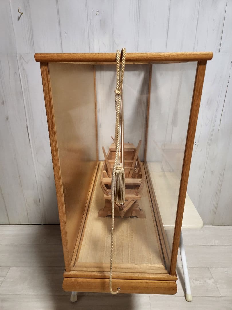 大工 手作り 木製模型船 ケース付き 世界に一つ プロによる安心梱包発送