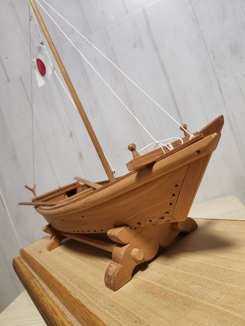 大工 手作り 木製模型船 ケース付き 世界に一つ プロによる安心梱包発送