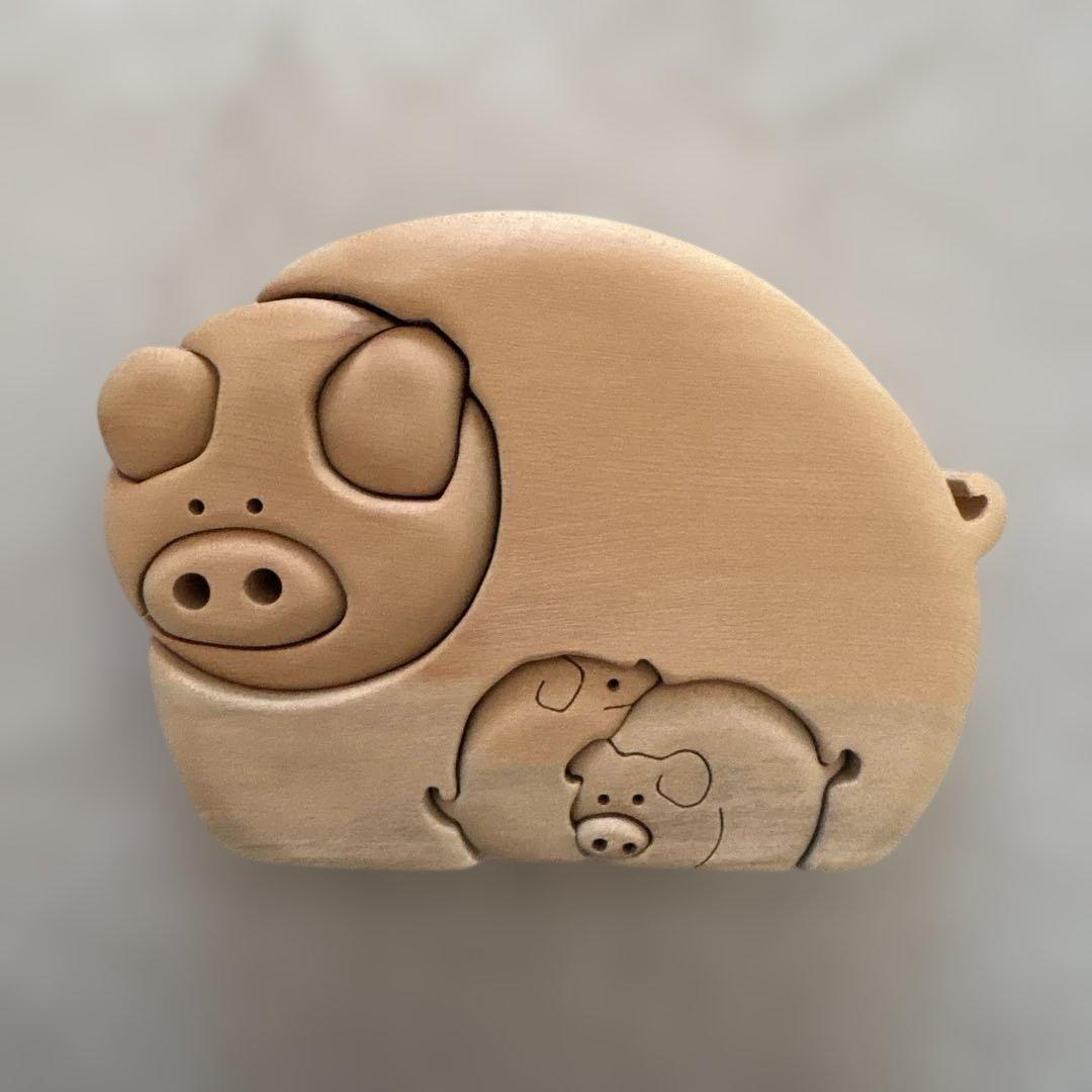 組み木 ぶたの親子 - メルカリ