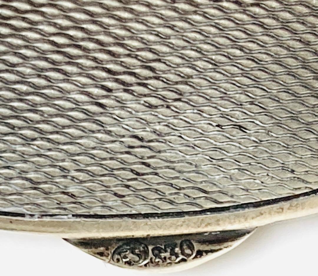 匿名配送 北欧アンティーク シルバー830 コンパクトミラー 59.1g