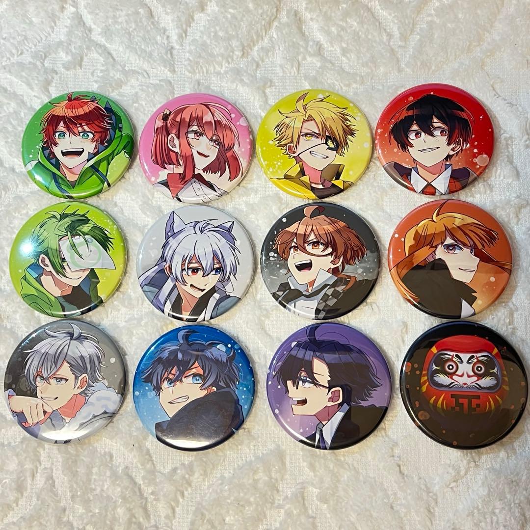 カラフルピーチ 缶バッジ だるまさんがころんだ 全12種セット からぴち