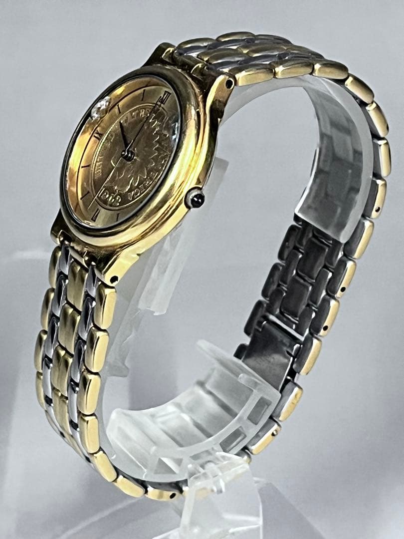 E382 金貨腕時計　Lune腕時計　ウォッチ　ゴールド腕時計　金貨