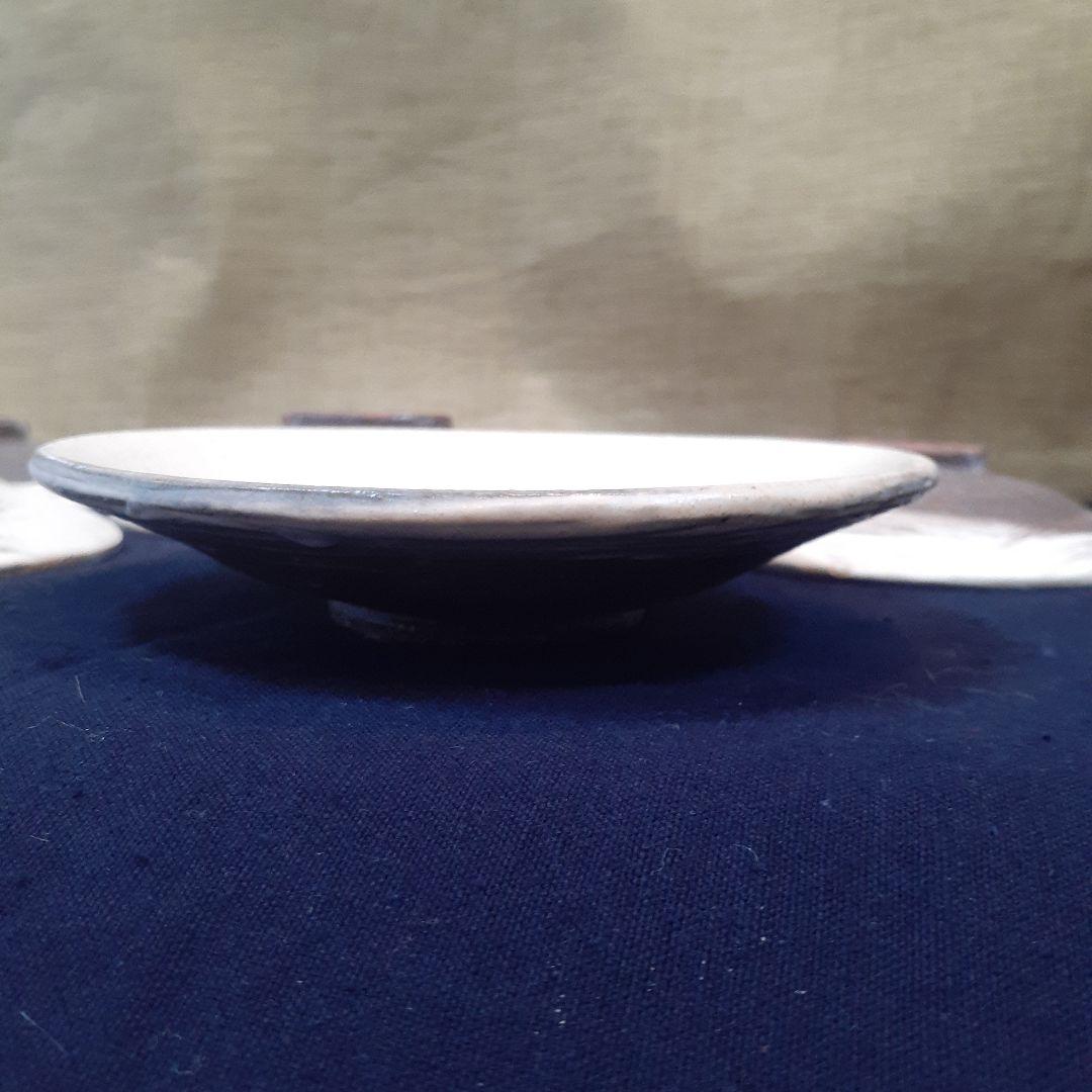 故 石田陶春 作 白丹波刷毛目四寸揃い❤️