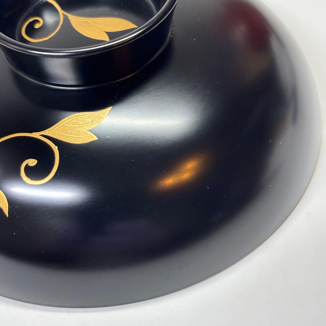 【未使用】　輪島塗　鉄仙蒔絵付 吸物椀五客　木箱付 送料無料