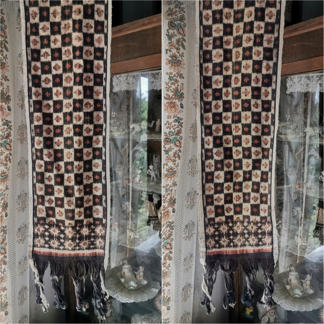 アンティーク 手染手織布 ダブルイカット バリ島グリンシン 無病息災歯