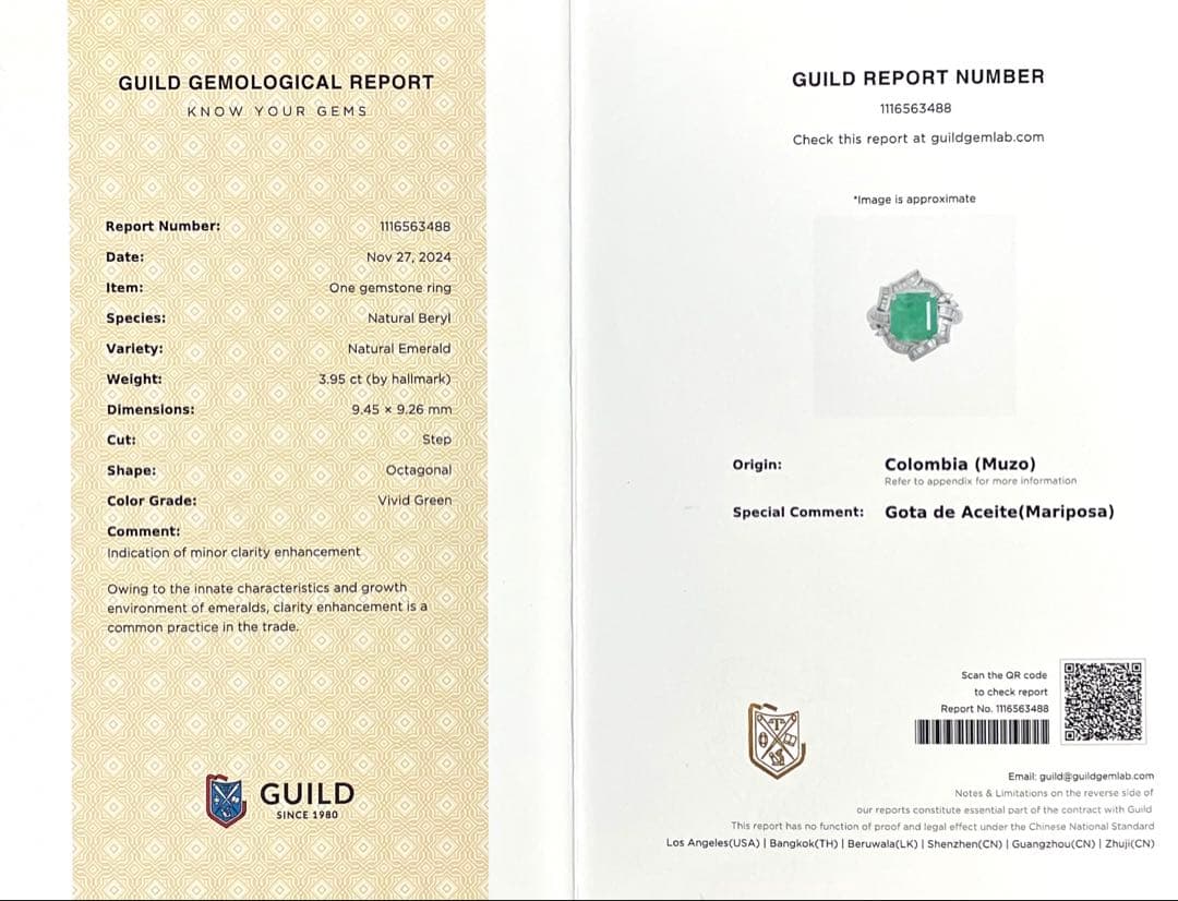 リサJL229★最高級 ムゾー鉱山産 エメラルド3.95ct リング 鑑付