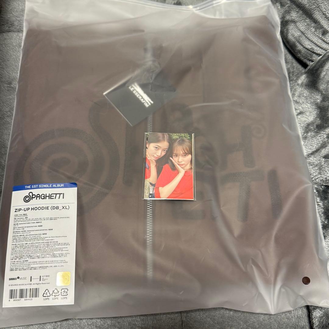 LE SSERAFIM SPAGHETTI Zip-up Hoodie トレカ付