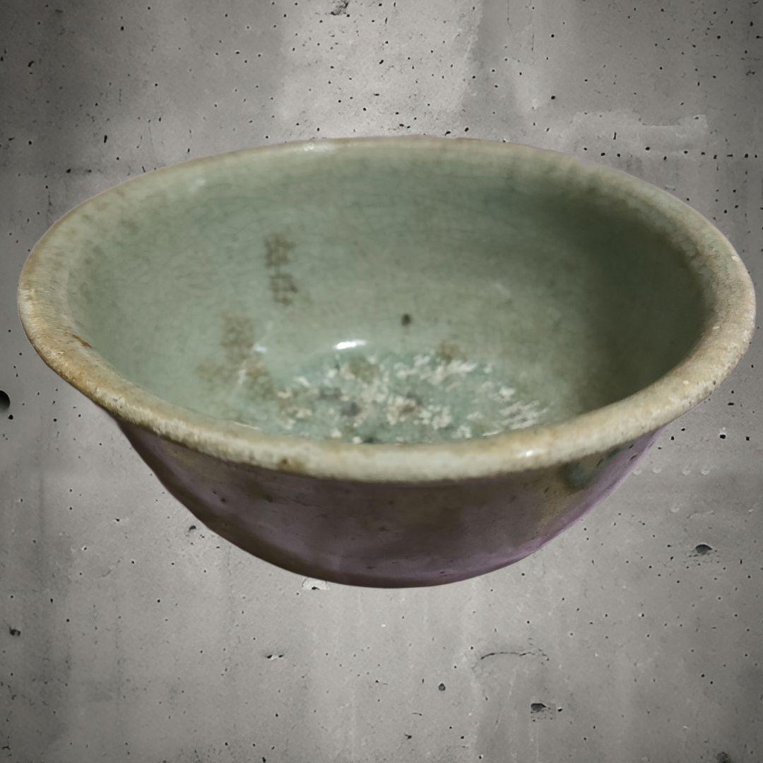 宋胡録茶碗 スンコロク 青磁 時代物 新渡り茶器