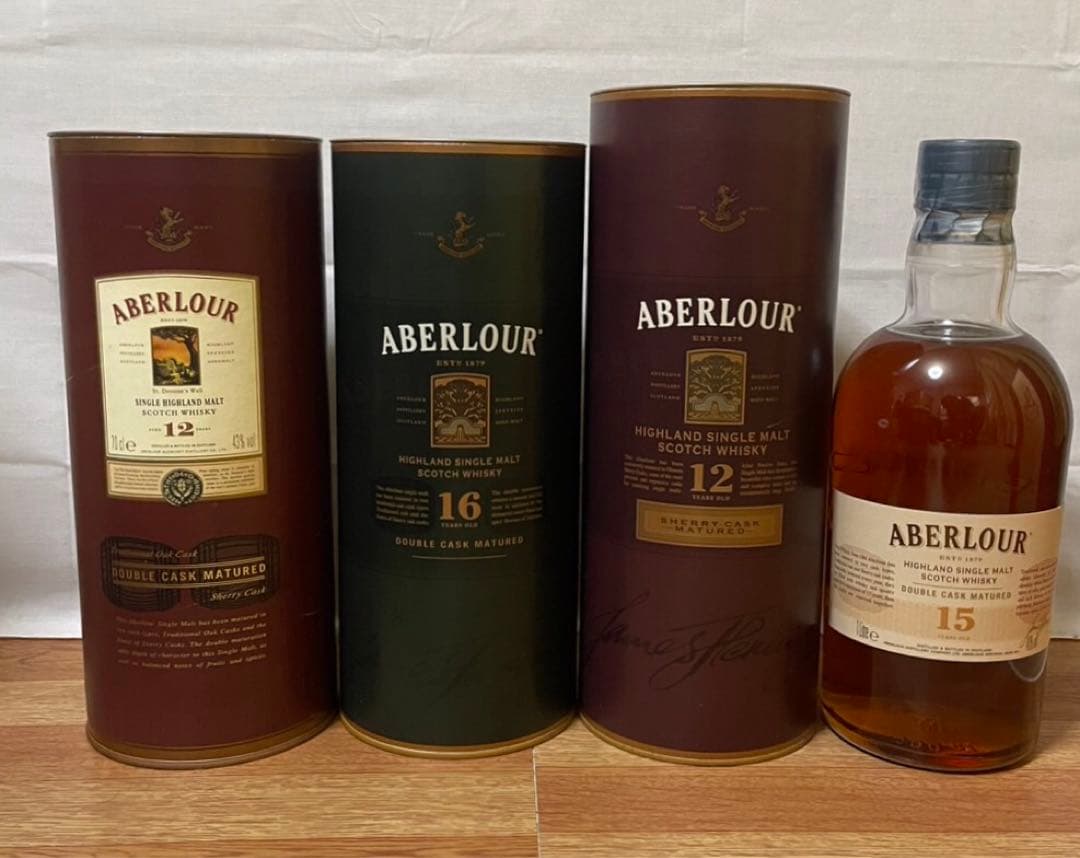 週末限定 旧旧ボトル アベラワー12年&旧ボトル 16年&12年シェリー&15年