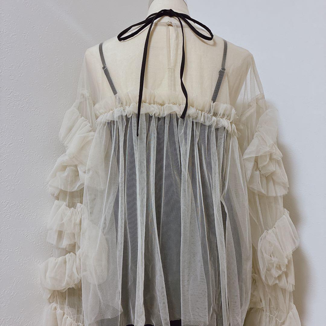 大人気⭐︎ANDRESDアンドレスド ニアナ ベージュ チュールフリル