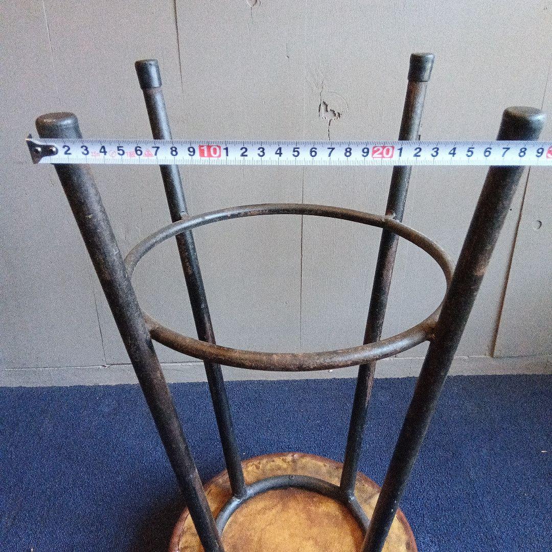 ブラウンレザー調 バースツール 椅子 昭和レトロ アイアン