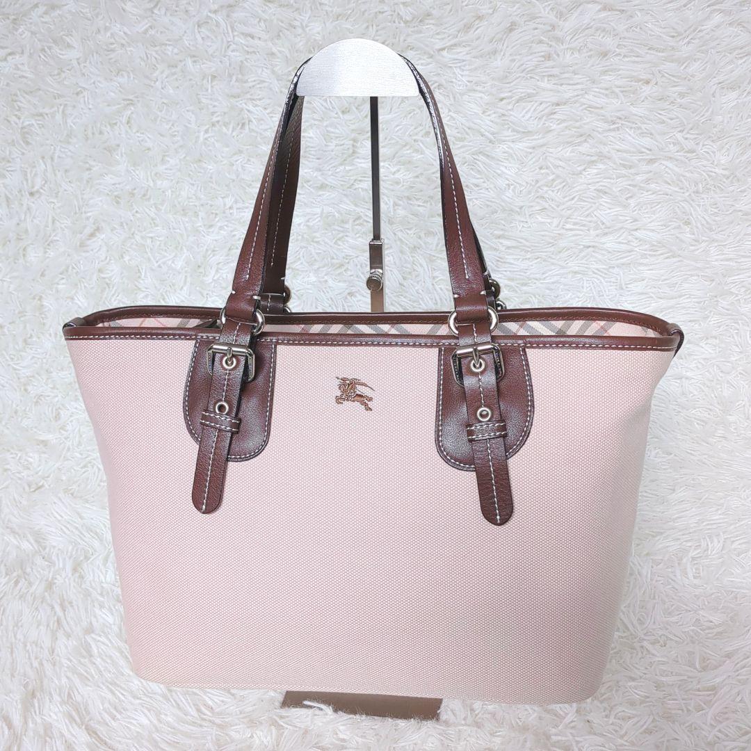 希少✨️BURBERRY　ノバチェックハンドバッグ トートバッグ 　ピンク