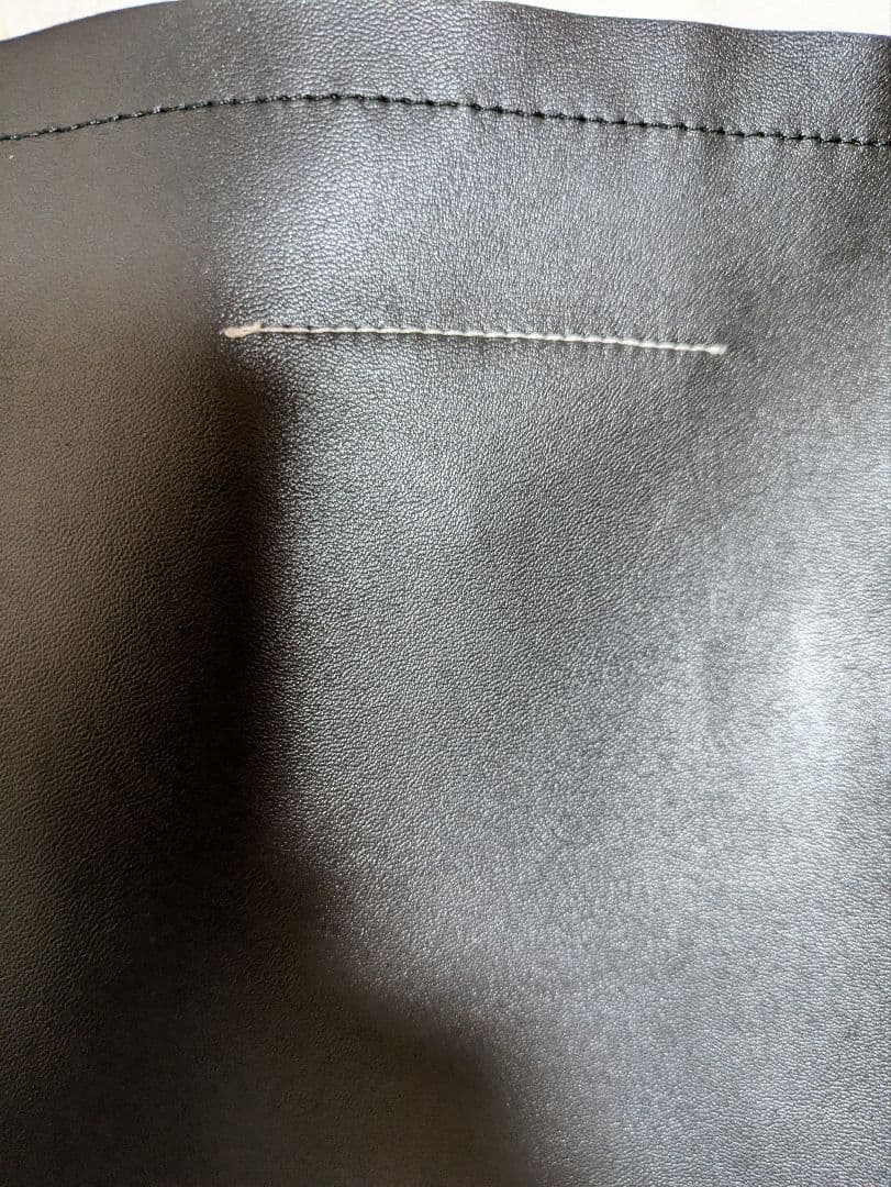 MM6 Maison Margiela マルジェラフェイクレザースカート36黒