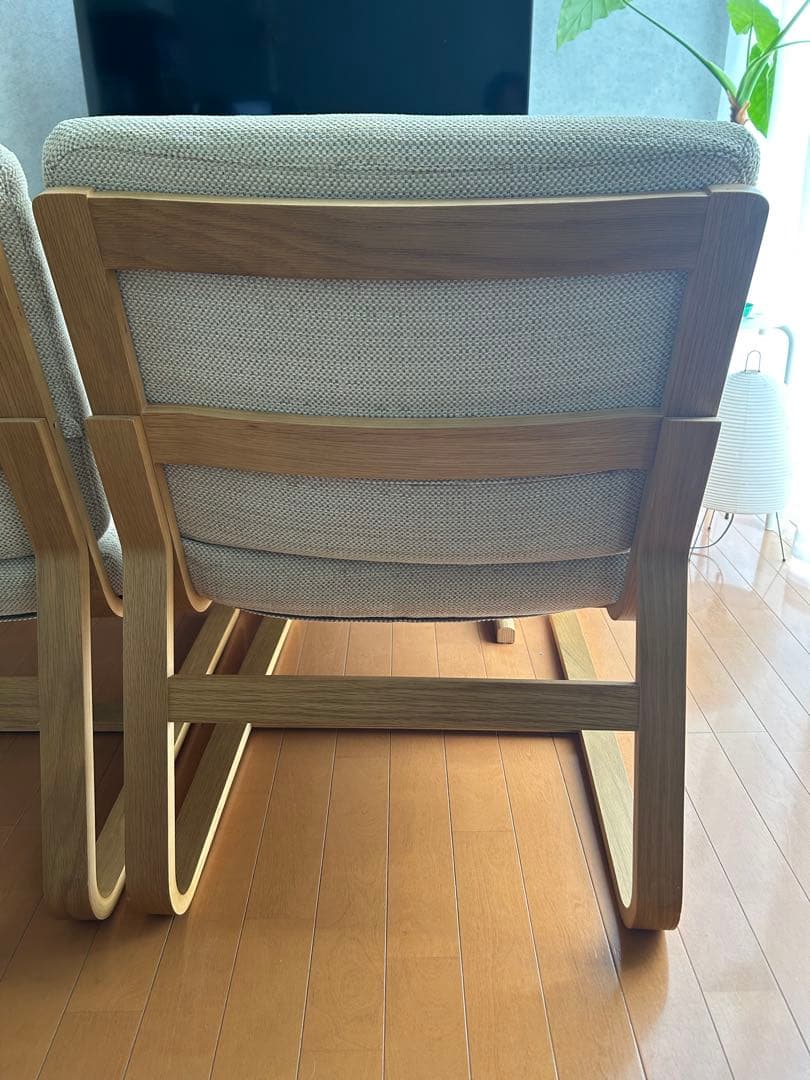 【美品／引取限定】無印良品／ダイニングテーブル＋チェア２脚セット