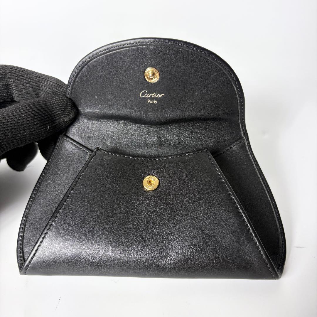 カルティエ パンテール ケース 小銭入れ ブラック レザー.