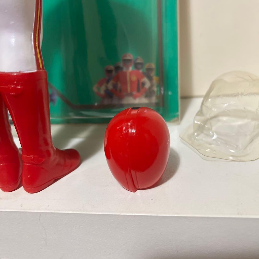 ポピー製 科学戦隊ダイナマン ダイナレッド 面取れ ソフビ フィギュア 当時物