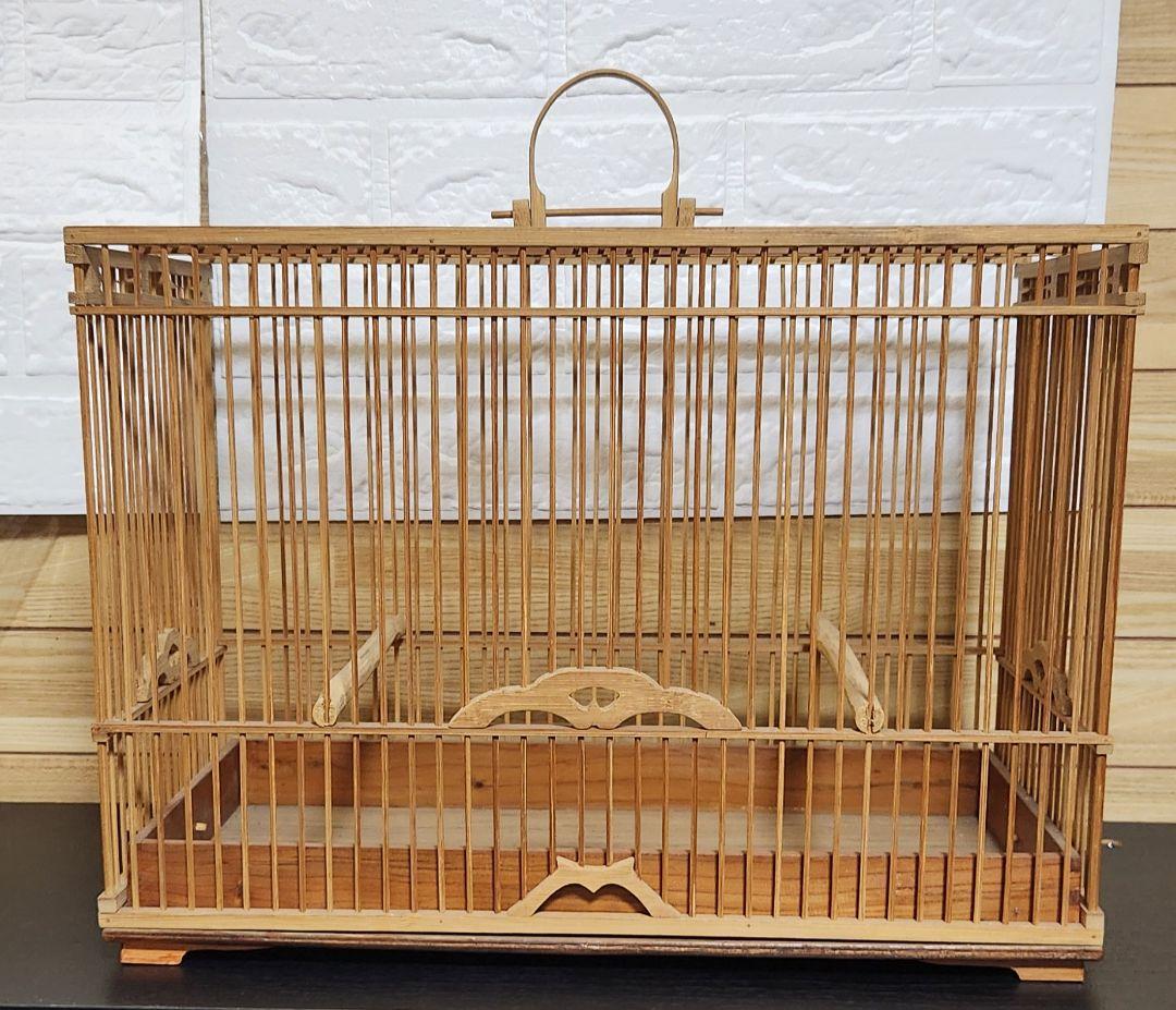 ☆竹製☆ 持ち手付き 手作り鳥かご