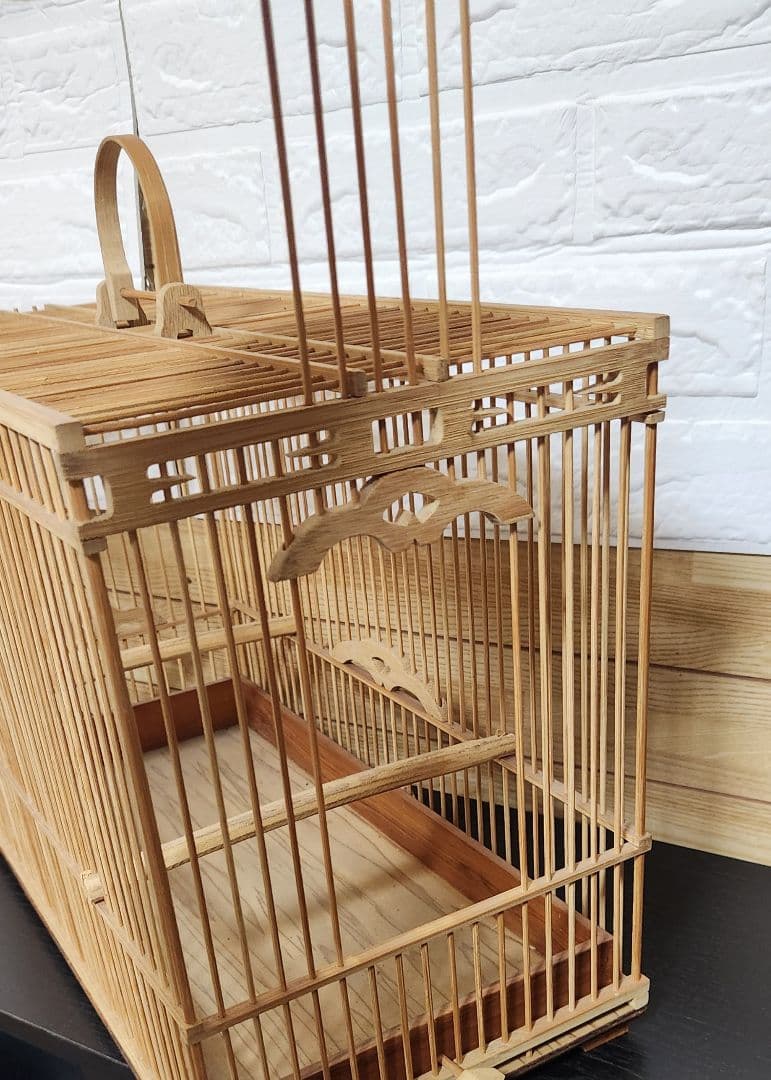 ☆竹製☆ 持ち手付き 手作り鳥かご