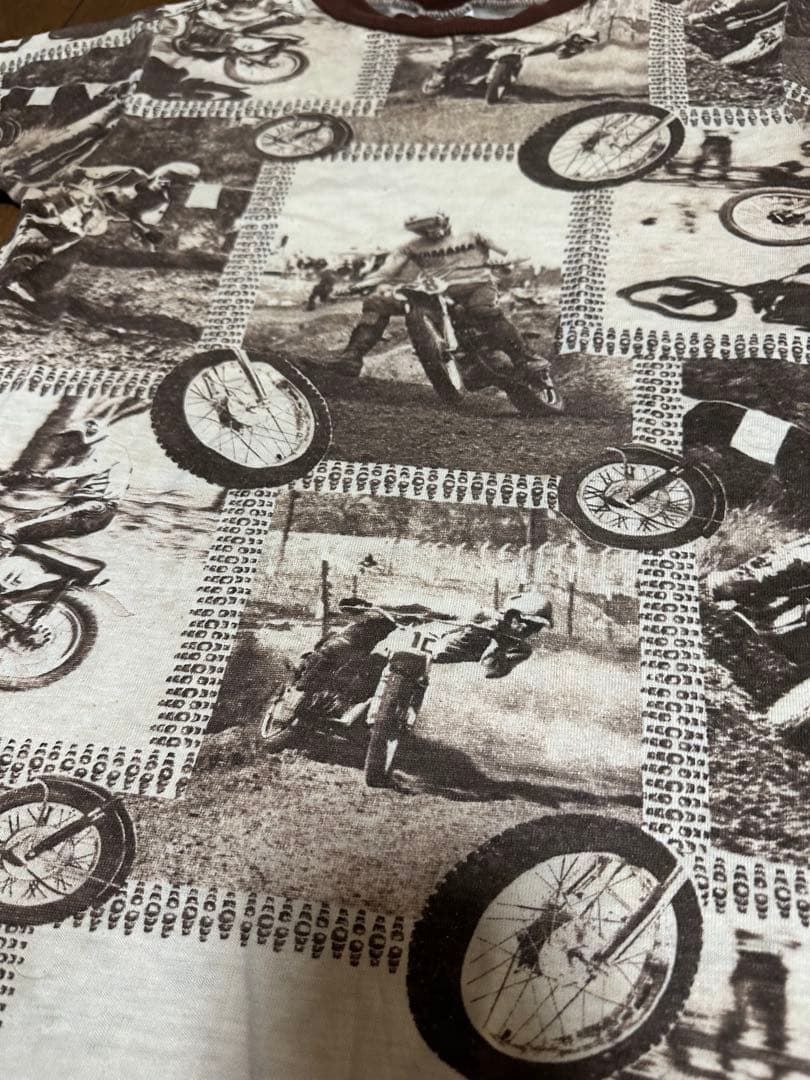 70'sモータサイクルtシャツ モトクロスtシャツ ヴィンテージ フォト