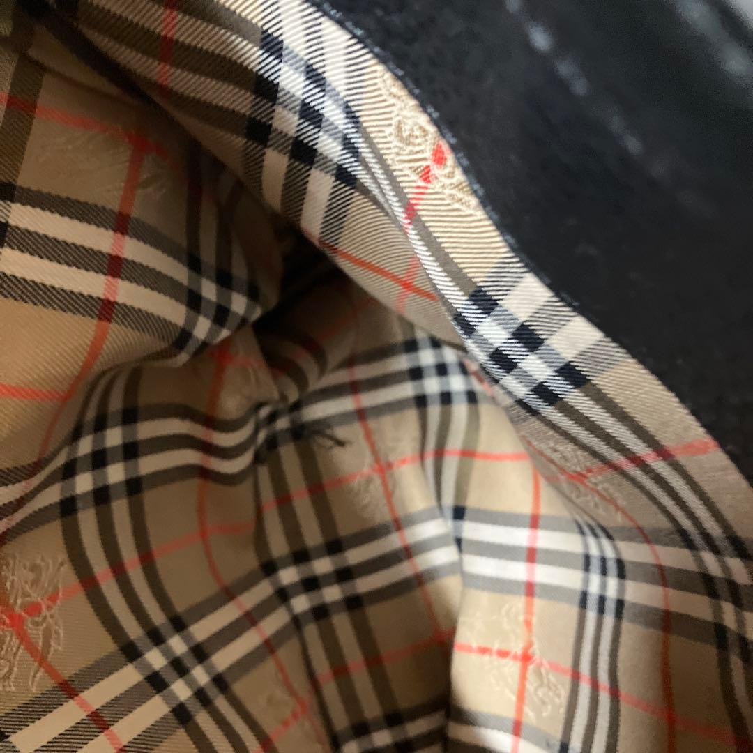 E22 Burberry バーバリー レザー トートバッグ ハンドバッグ