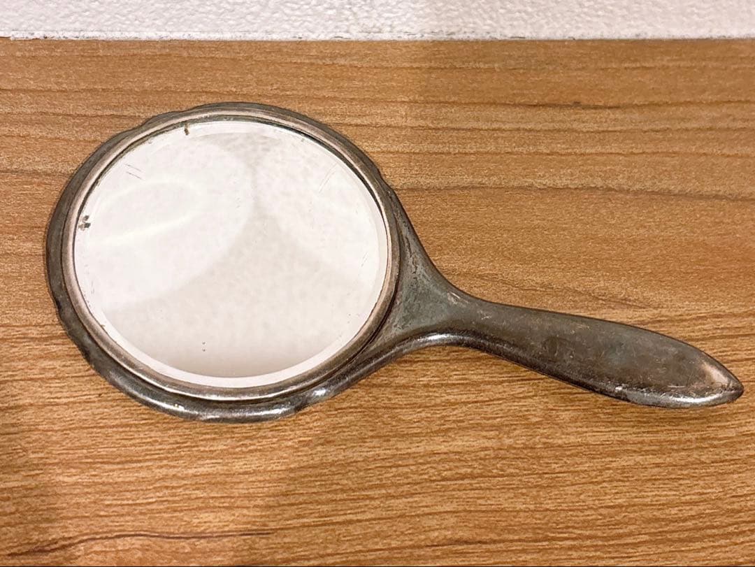 レトロ アンティーク 手鏡 ミラー 銀製 sterling 950？ 約10cm