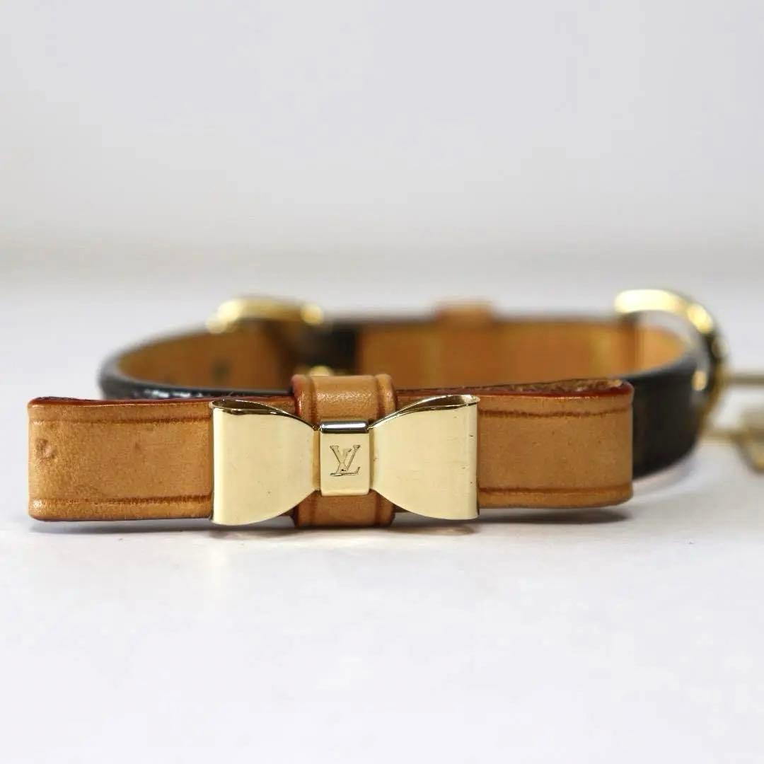 美品 ルイヴィトン モノグラム コリエ バクスターXS 小型犬用 首輪