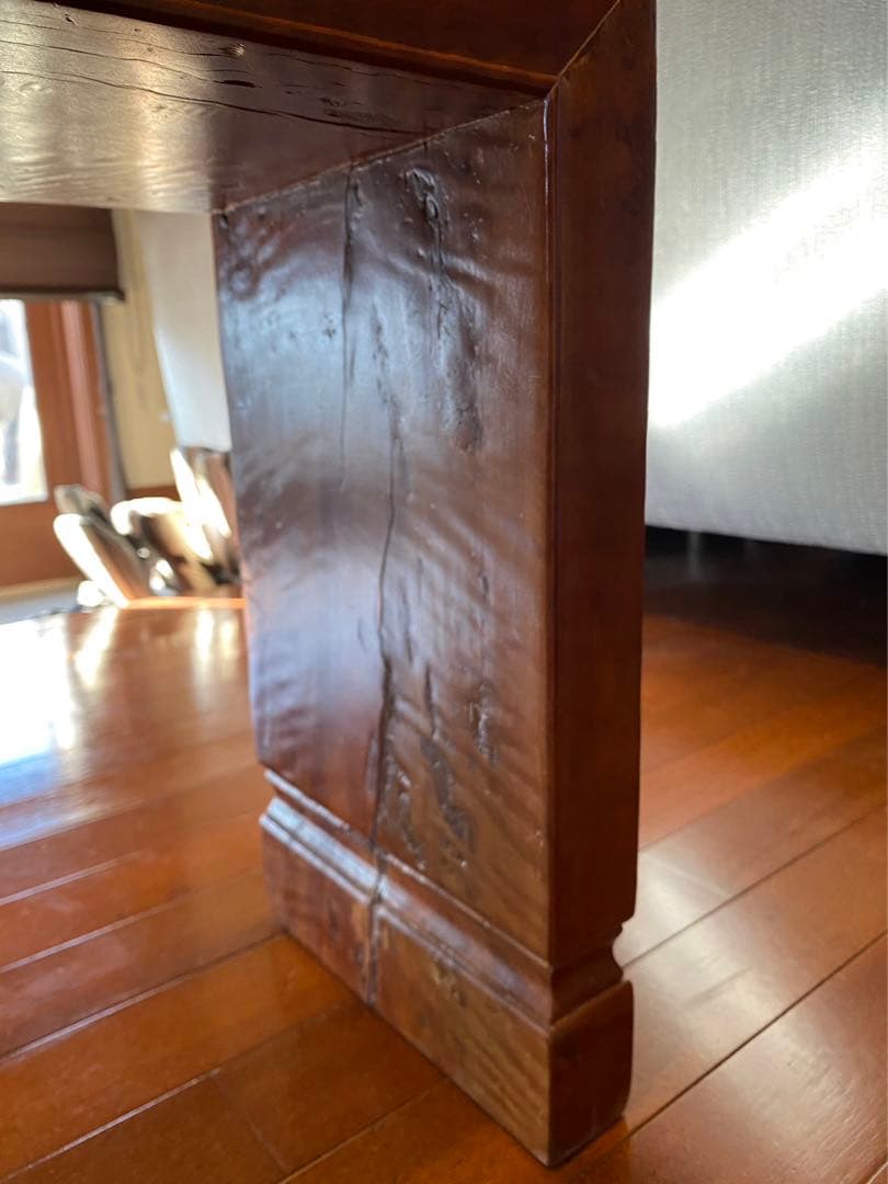 中国骨董家具 長椅子 無垢一枚板 飾り台オブジェ