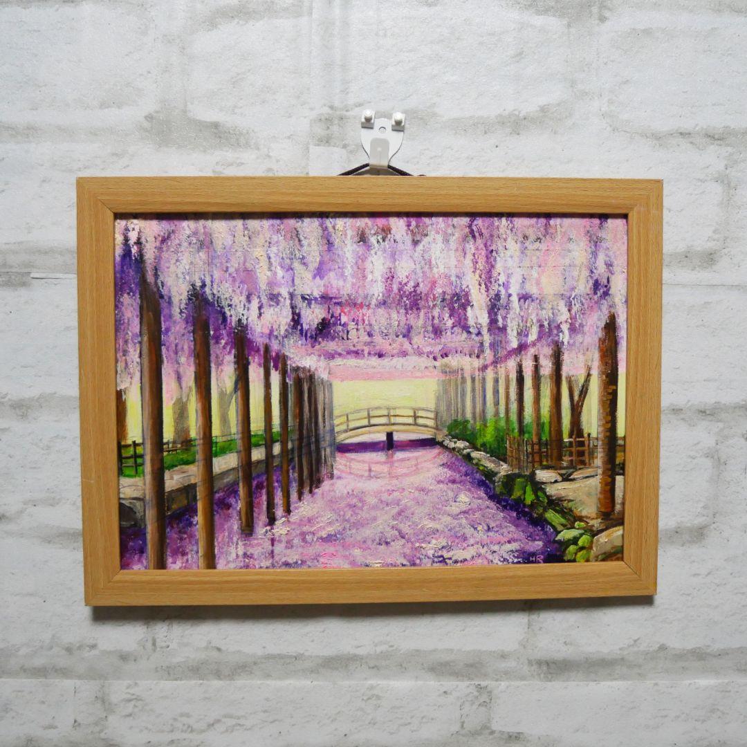 油絵 絵画 【藤祭り】