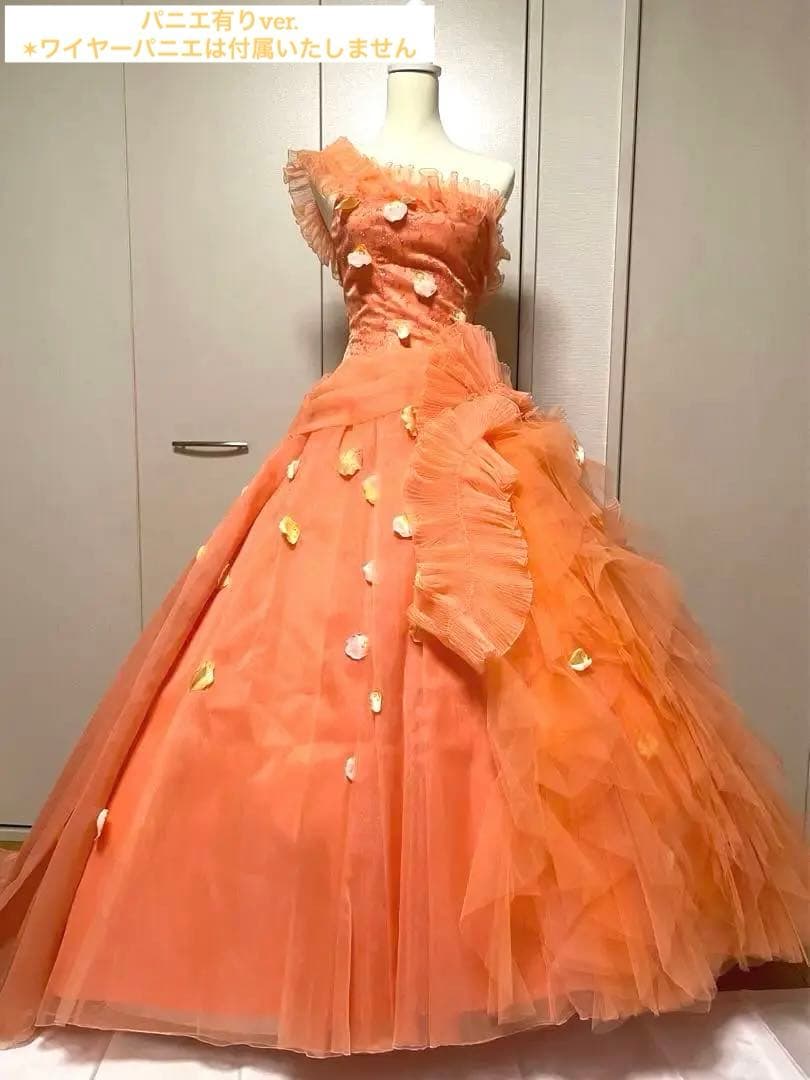 【お値下げ中】AIMER♥︎サーモンピンク(オレンジ)ドレス【エメ】