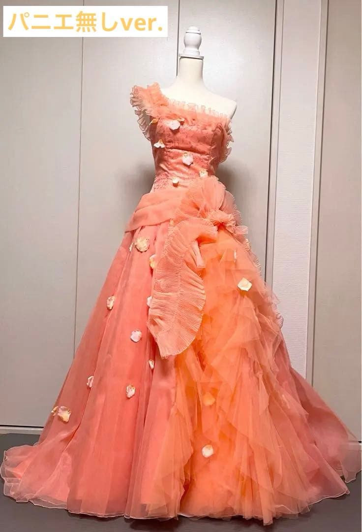 【お値下げ中】AIMER♥︎サーモンピンク(オレンジ)ドレス【エメ】