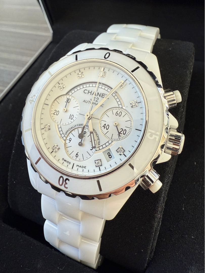 極美品　H2009 CHANEL J12 クロノグラフ　メンズ腕時計　自動巻