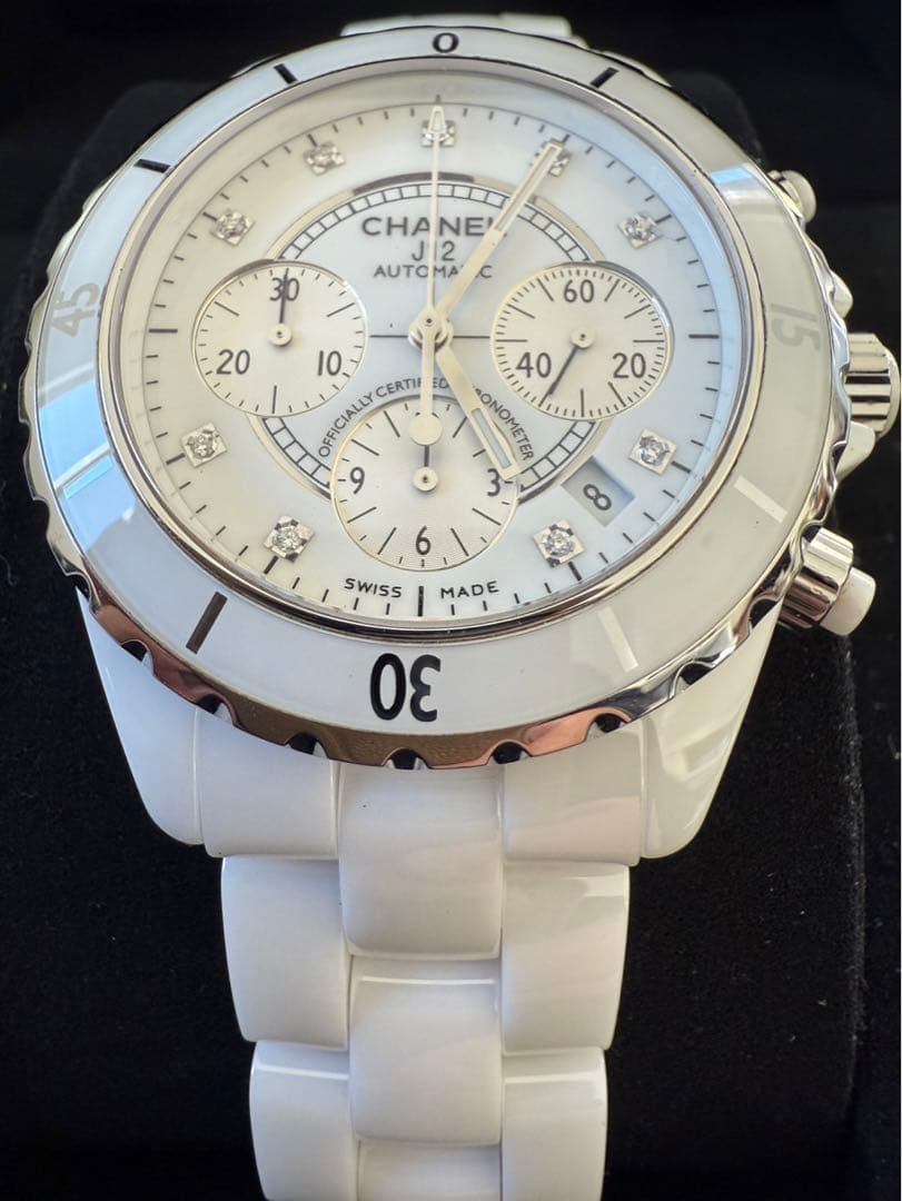 極美品　H2009 CHANEL J12 クロノグラフ　メンズ腕時計　自動巻