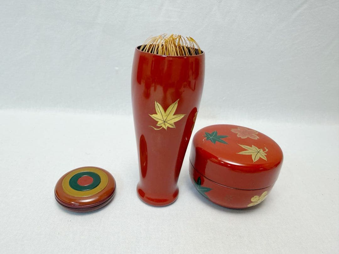 茶道具 桑 茶箱九点セット 茶碗 棗 茶筅 振出 巾筒 等の通販はau PAY