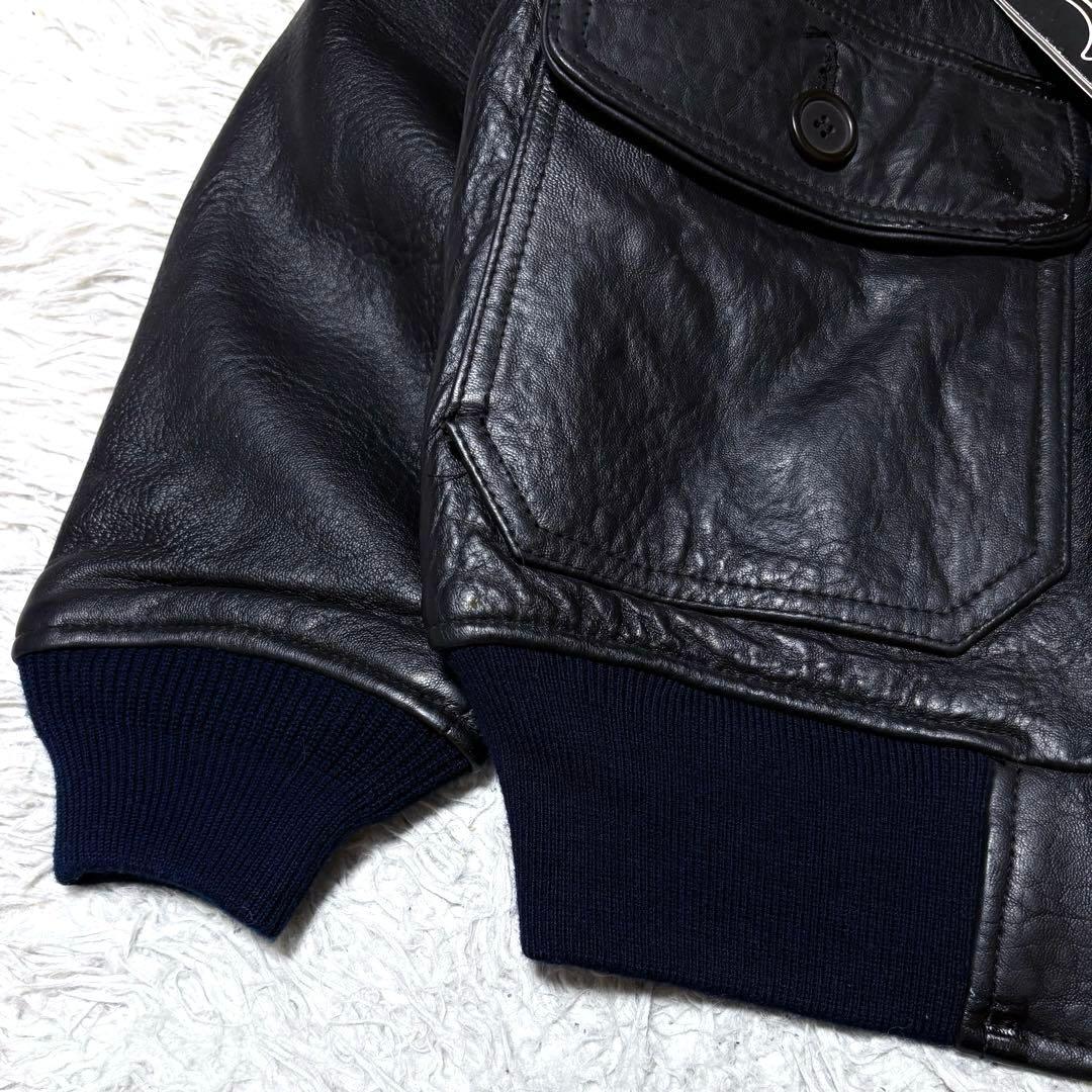 新品未使用】AVILEX 7823 G1 ボア付きフライトジャケット ブラック