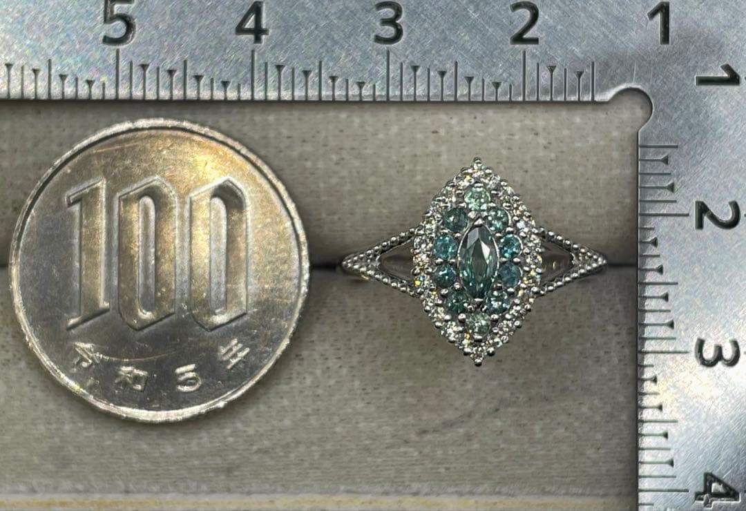 専用JL204★高級 アレキサンドライト0.4ct ダイヤ pt リング ソ付