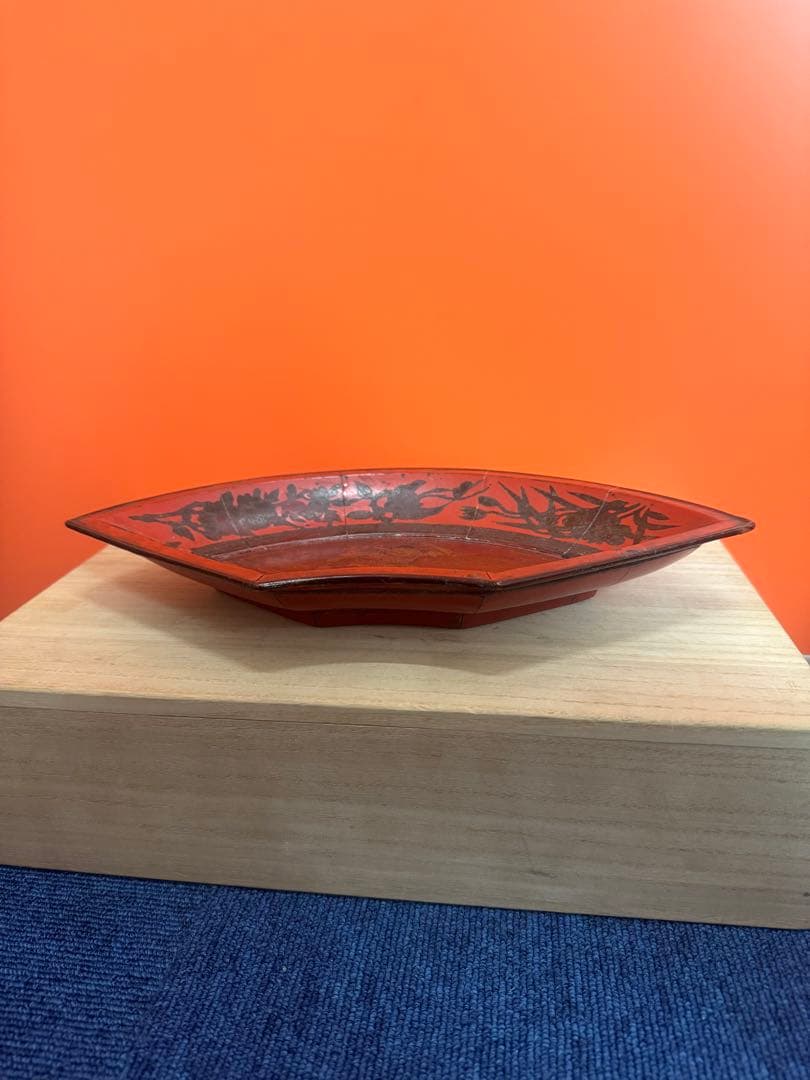 1738 唐物扇面盆 唐子遊戯の図 時代物