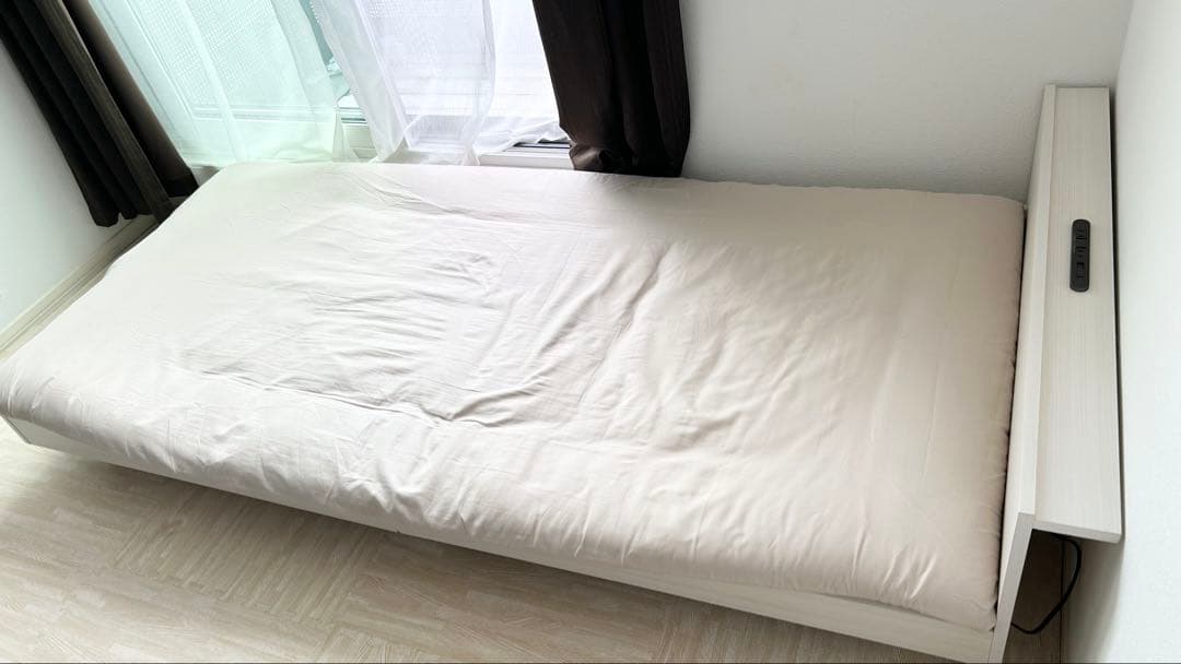 アイリスオーヤマ USBコンセント宮棚付きベッド シングル